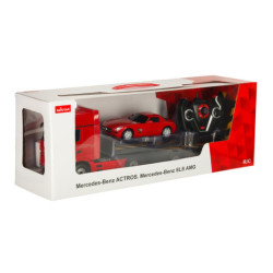 Mașină RC 1:26 Mercedes-Benz Actros roșie