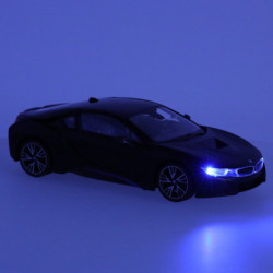 Mașină cu telecomandă 1:14 BMW i8 ușile deschizabile negru