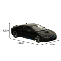 Mașină cu telecomandă 1:14 BMW i8 ușile deschizabile negru
