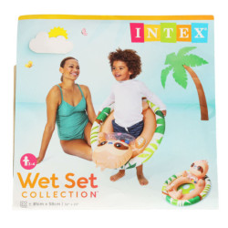 INTEX 59570 Inelul de înot pentru copii roată gonflabilă cu scaun lazybones max. 23 kg 3-4 ani