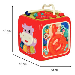 Jucărie senzorială cub educativ 6 în 1