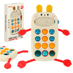 Jucărie senzorială Montessori pentru bebeluși telefon cu butoane om