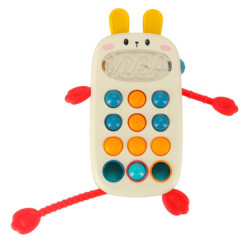 Jucărie senzorială Montessori pentru bebeluși telefon cu butoane om