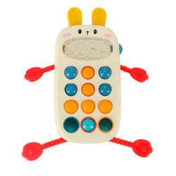 Jucărie senzorială Montessori pentru bebeluși telefon cu butoane om