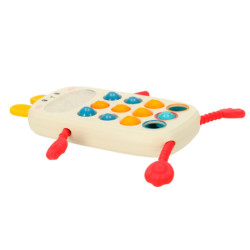 Jucărie senzorială Montessori pentru bebeluși telefon cu butoane om