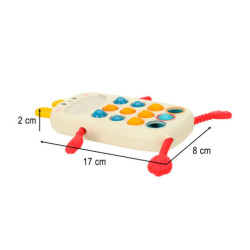 Jucărie senzorială Montessori pentru bebeluși telefon cu butoane om