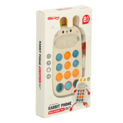 Jucărie senzorială Montessori pentru bebeluși telefon cu butoane om