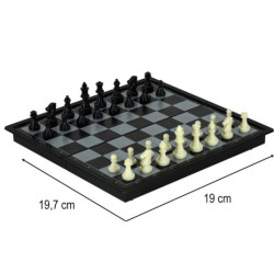 Puzzle joc de șah magnetic cu damă