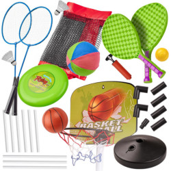 Set sport 5în1 badminton baschet volei tenis frisbee