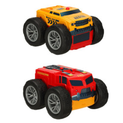 RC Revolt 2 Sided Rescue Racer mașină albastră cu telecomandă