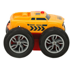RC Revolt 2 Sided Rescue Racer mașină albastră cu telecomandă