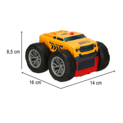 RC Revolt 2 Sided Rescue Racer mașină albastră cu telecomandă