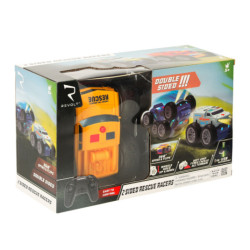 RC Revolt 2 Sided Rescue Racer mașină albastră cu telecomandă