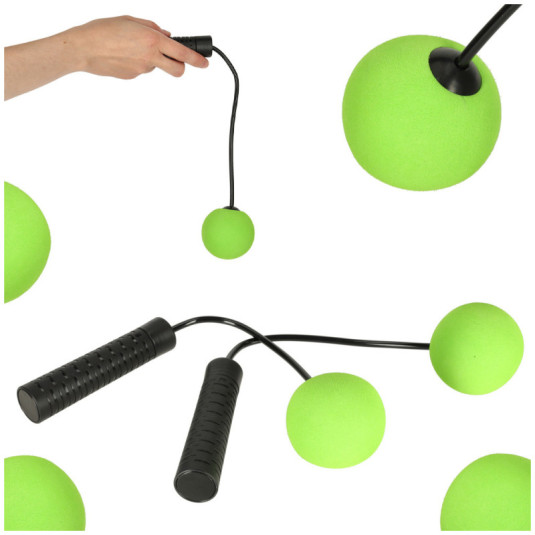 Coardă de sărituri pentru antrenament wireless verde și neagră
