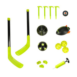 Set sport 6în1 poartă coș minge hochei disc