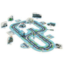 Circuit de mașini poliție puzzle 47 piese