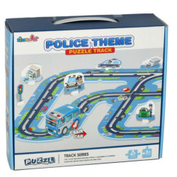 Circuit de mașini poliție puzzle 47 piese