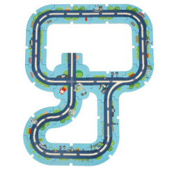 Circuit de mașini poliție puzzle 47 piese