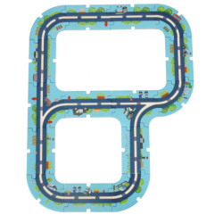 Circuit de mașini poliție puzzle 47 piese