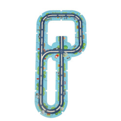 Circuit de mașini poliție puzzle 47 piese