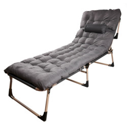 Pat de cărăuş pliabil turistic 198 cm gri închis