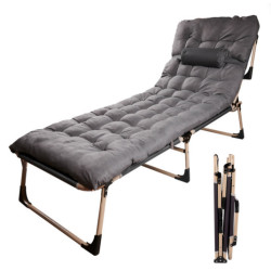 Pat de cărăuş pliabil turistic 198 cm gri închis