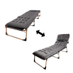 Pat de cărăuş pliabil turistic 198 cm gri închis