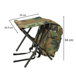 Scaun de camping fără spătar pescuit moro