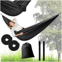 Hamac camping cărări hamac de călătorie 270cm negru