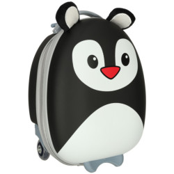 Geamantan de călătorie pentru copii pe roți pinguin
