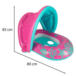 BESTWAY 34091 Ponton gonflabil cu baldachin roz