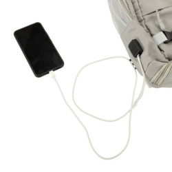 Rucsac de călătorie pentru avion impermeabil cablu USB 45x16x28cm gri
