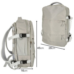 Rucsac de călătorie pentru avion impermeabil cablu USB 45x16x28cm gri