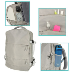Rucsac de călătorie pentru avion impermeabil cablu USB 45x16x28cm gri