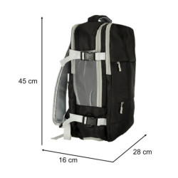 Rucsac de calatorie pentru avion impermeabil cablu USB 45x16x28cm negru