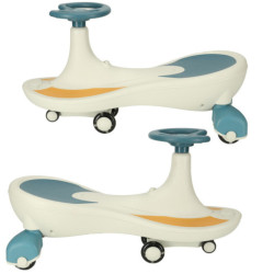 Cale ferată de munte cu gravitație cu roți LED luminoase și muzică care cântă 76 cm albastru și alb max. 120 kg