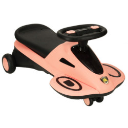 Trotineta cu roți luminoase LED cu redare muzicală 74cm roz/negru max. 100kg