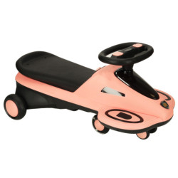 Trotineta cu roți luminoase LED cu redare muzicală 74cm roz/negru max. 100kg