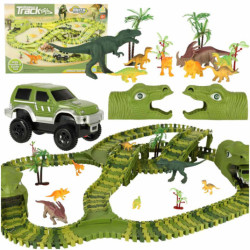 Pistă de mașini cu dinozauri 240 piese