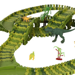 Pistă de mașini cu dinozauri 240 piese
