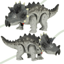 Dinozaur RC Triceratops pe telecomandă merge luminează revistă