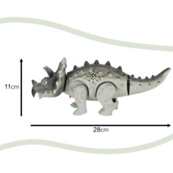 Dinozaur RC Triceratops pe telecomandă merge luminează revistă
