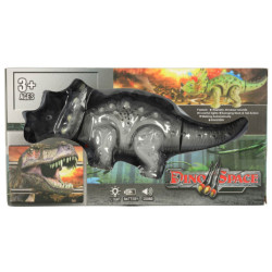 Dinozaur RC Triceratops pe telecomandă merge luminează revistă