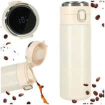 Cană termică cu adaptor LED termoizolantă 420ml bej