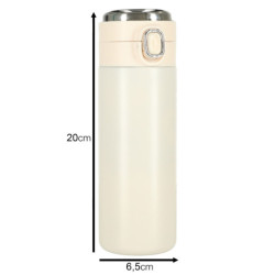 Cană termică cu adaptor LED termoizolantă 420ml bej
