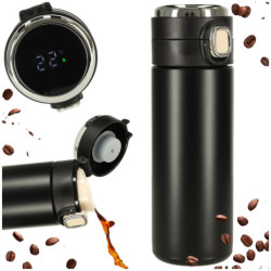 Pahar termic cu orificiu LED termosul 420ml negru