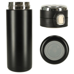 Pahar termic cu orificiu LED termosul 420ml negru