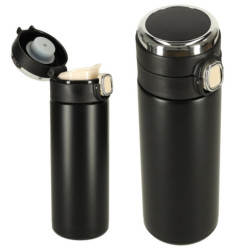 Pahar termic cu orificiu LED termosul 420ml negru