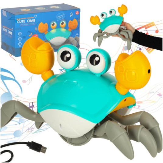 Crab interactiv cu sunet culoare verde