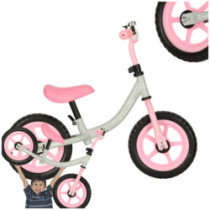 Triciclu Fix Balance bicicletă cross-country alb-roz